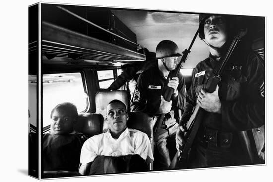 Freedom Riders Julia Aaron and David Dennis on Interstate Bus from Montgomery, AL to Jackson, MS-Paul Schutzer-Premier Image Canvas