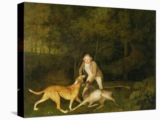 Freeman, the Earl of Clarendon's Gamekeeper, with a Dying Doe and Hound, 1800-George Stubbs-Premier Image Canvas