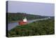 Freight Ships on Kiel Canal going near Hochdonn, Dithmarschen, Schleswig-Holstein, Germany, Europe-Hans-Peter Merten-Premier Image Canvas