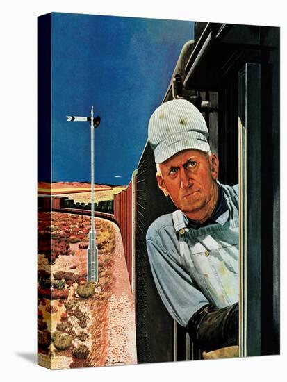 "Freight Train Engineer," June 3, 1944-Fred Ludekens-Premier Image Canvas