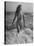 French Actress Barbara Laage Wearing Makeshift Two-Piece Bathing Suit Wading in Surf-Nina Leen-Premier Image Canvas
