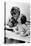 French Actress Micheline Presle with Daughter Tonie Marshall (7) August 9, 1958-null-Stretched Canvas