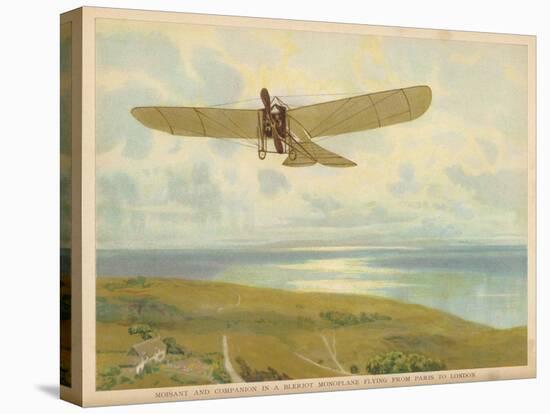 French-American Aviator John Moisant Flies Paris-London in His Bleriot Monoplane-null-Stretched Canvas