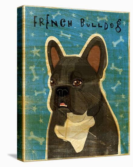 French Bulldog (Black and White)-John W Golden-Stretched Canvas
