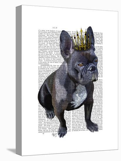 French Bulldog King-Fab Funky-Stretched Canvas