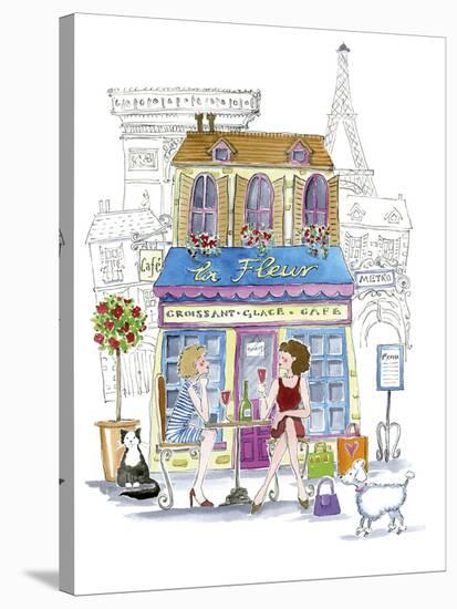 French Cafe-Kate Mawdsley-Stretched Canvas