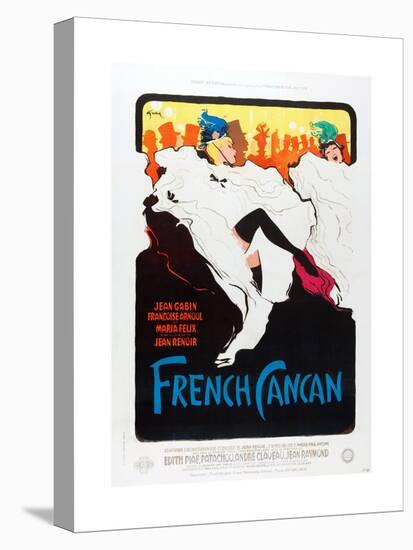 French Can Can, poster art, 1955-null-Stretched Canvas