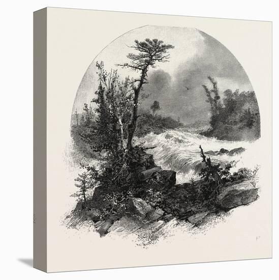 French Canadian Life, Head of Shawenegan Falls, Canada, Nineteenth Century-null-Premier Image Canvas