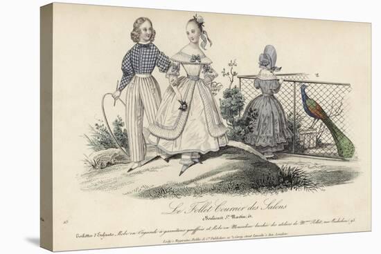 French Children's Fashions, 19th Century-null-Premier Image Canvas