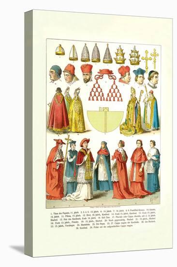 French Clergy Headwear and Vestments-null-Stretched Canvas