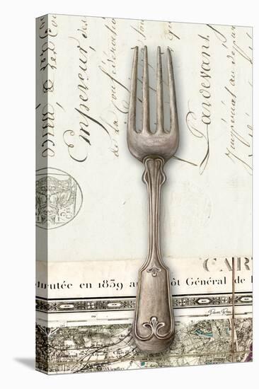 French Cuisine Fork-Devon Ross-Stretched Canvas