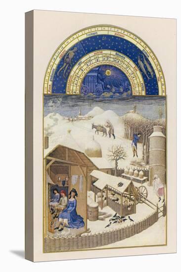 French Farm in Winter-Pol De Limbourg-Stretched Canvas