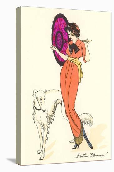 French Fashion, Borzoi-null-Stretched Canvas