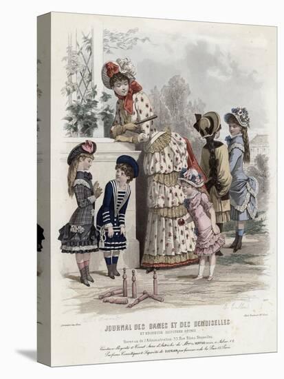 French Fashion Plate, Late 19th Century-null-Premier Image Canvas