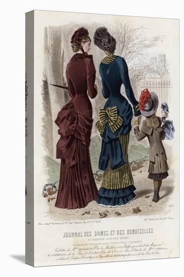 French Fashion Plate, Late 19th Century-null-Premier Image Canvas