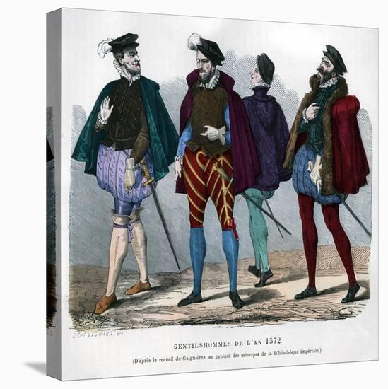 French Gentlemen's Costume, 1572-Chevignard-Premier Image Canvas