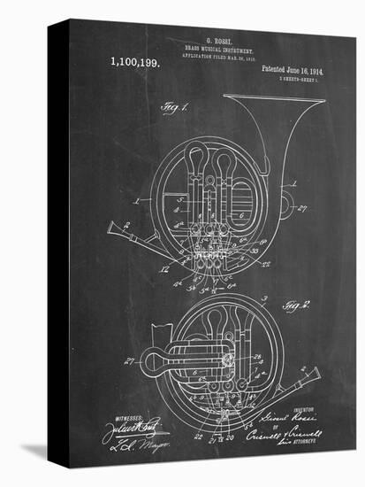 French Horn Instrument Patent-null-Stretched Canvas