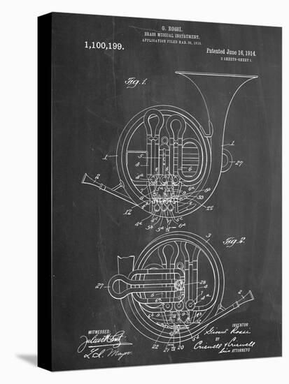 French Horn Instrument Patent-null-Stretched Canvas