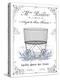 French Laundry Basket-lettered & lined-Stretched Canvas