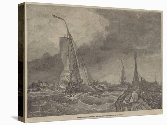 French Lugger Running into Calais-Edward William Cooke-Premier Image Canvas