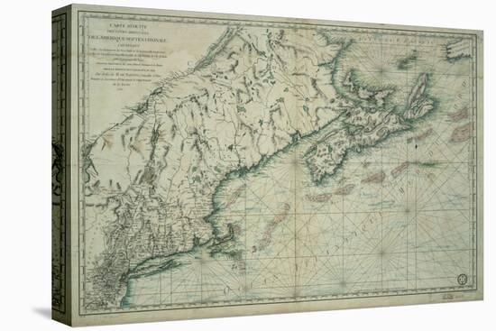 French Map of Nova Scotia and New England during Revolutionary War-null-Premier Image Canvas