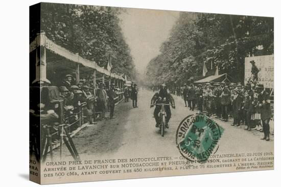 French Motorcycle Grand Prix, Fontainebleau, 22 June 1913. Lavanchy Winning-French Photographer-Premier Image Canvas