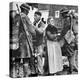 French Peasants Greet Two Heavily-Laden Americans, 1917-American Photographer-Premier Image Canvas