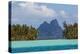 French Polynesia, Bora Bora. Mountain Peaks Seen from Tahaa Lagoon-Alida Latham-Premier Image Canvas