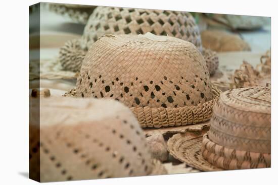 French Polynesia, Island of Rurutu. Traditional Woven Hats-Cindy Miller Hopkins-Premier Image Canvas