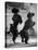 French Poodles Standing on Hind Legs-Mark Kauffman-Premier Image Canvas