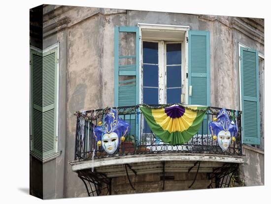 French Quarter Balcony During Mardi Gras-Carol Highsmith-Stretched Canvas