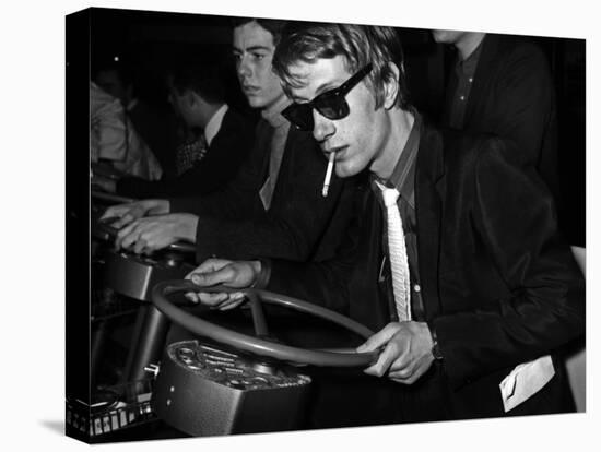 French Singer Jacques Dutronc in Miniland, Paris, 17 March 1967-null-Stretched Canvas