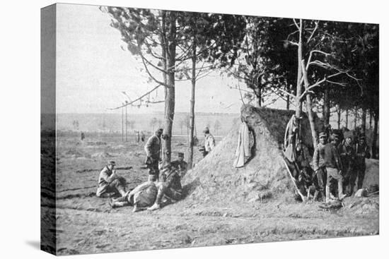 French Soldiers at Rest after Combat, Champagne Region, France, World War I, 1915-null-Premier Image Canvas