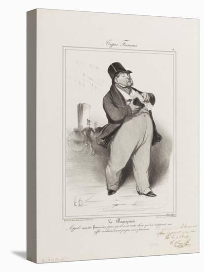 French Types: the Banker-Honore Daumier-Premier Image Canvas