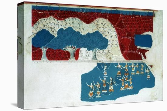 Fresco of the royal court of the Minoan palace at Knossos, 18th century BC-Unknown-Premier Image Canvas