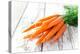 Fresh Carrots on Wooden Background-Kesu01-Premier Image Canvas