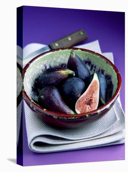 Fresh Figs in a China Bowl on a Cloth, Knife-Peter Howard Smith-Premier Image Canvas