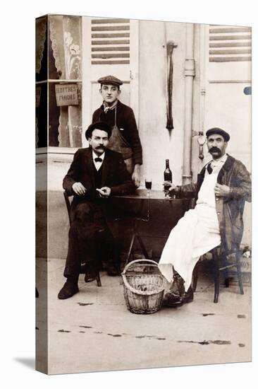 Fresh Oysters on the Terrace of a Bistro, Paris, 1900-null-Premier Image Canvas