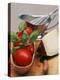 Fresh Tomatoes, Basil and Piece of Cheese, Sauce-Boat-null-Premier Image Canvas