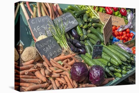 Fresh vegetable market, Bayeux, Normandy, France-Lisa S. Engelbrecht-Premier Image Canvas