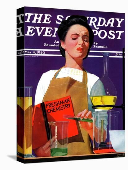 "Freshmen Chemistry," Saturday Evening Post Cover, May 4, 1940-John Hyde Phillips-Premier Image Canvas