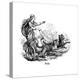 Freya (Frig) Goddess of Love in Scandinavian Mythology, Driving Her Chariot Pulled by Cats-null-Premier Image Canvas