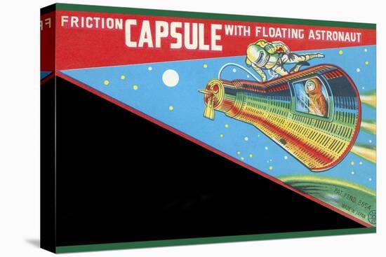 Friction Capsule with Floating Astronaut-null-Stretched Canvas