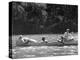 Friends Enjoying Themselves on Their Canoe Trip in the Potomac River-Thomas D^ Mcavoy-Premier Image Canvas
