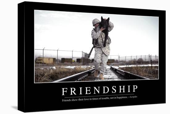 Friendship: Inspirational Quote and Motivational Poster-null-Premier Image Canvas