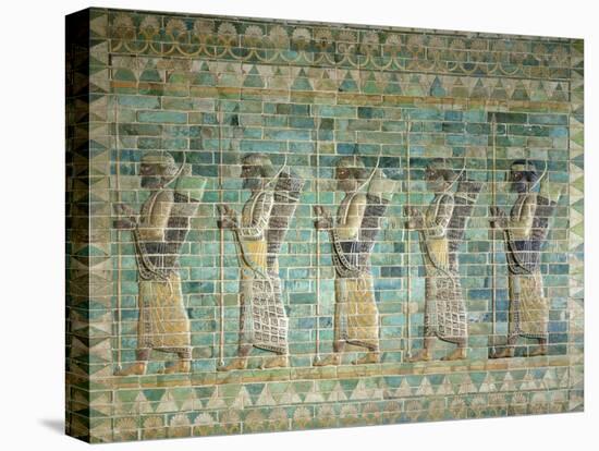Frieze of Archers, from the Palace of Darius the Great (548-486 BC) at Susa, Iran Achaemenid Period-null-Premier Image Canvas