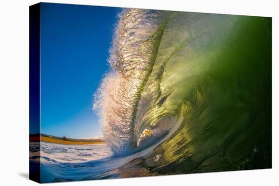 Frilly Lip-A powerful breaking wave backlit at sunrise, Hawaii-Mark A Johnson-Premier Image Canvas