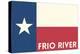 Frio River, Texas - Texas State Flag - Letterpress-Lantern Press-Stretched Canvas