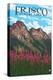 Frisco, Colorado - Fireweed and Mountains-Lantern Press-Stretched Canvas