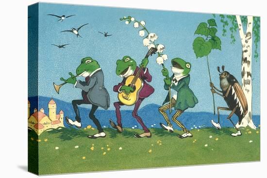 Frog and Beetle Band-null-Stretched Canvas